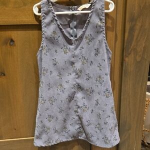 Kids Floral Casual Dress - Blue